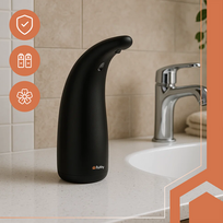 automatinis muilo dozatorius - Automatinis muilo dozatorius Ruhhy 26076, Juodas (Black) - 2 nuotrauka