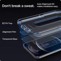 iphone 12 apsauginis stiklas - Spigen Glass.Tr Ez Fit 2-Pack iPhone 12 Pro / iPhone 12 - 7 nuotrauka