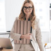 krepsys nesiojamam kompiuteriui 16 - Tech-Protett Fluffy Laptop Bag 15-16 - Brown - 4 nuotrauka