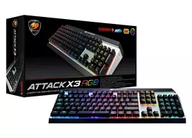 gaming klaviatura - COUGAR Attack X3 RGB, Juoda (Black) - 8 nuotrauka