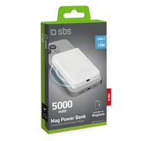 belaidis power bank - SBS TEBB5000MAG1CW 5000mAh belaidis magnetinis power bank baltas - 5 nuotrauka