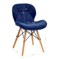 kede - Valgomojo kėdė ActivEshop 4Rico QS-186, mėlyna/rusva, 38 cm x 38 cm - 2 nuotrauka