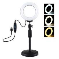 led ring lempa - Ring LED lamp with adjustable base Puluz PU391 - 8 nuotrauka
