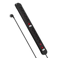 buitinis ilgintuvas 10 lizdu - Maclean MCE10 10 lizdų ilgiklis 1.5 m juodas (Black) - 5 nuotrauka