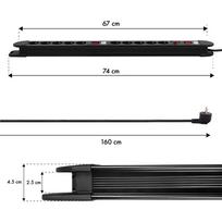 buitinis ilgintuvas 10 lizdu - Maclean MCE10 10 lizdų ilgiklis 1.5 m juodas (Black) - 9 nuotrauka