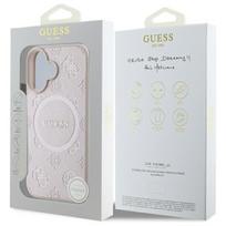 apple iphone 16 pink - Guess "Saffiano Peony Classic Logo MagSafe Case iPhone 16" Pink - 2 nuotrauka