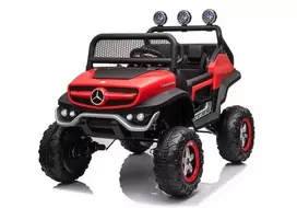 vaikiskas mercedes - Vaikiškas elektrinis visureigis Mercedes Unimog S, raudonas - 5 nuotrauka