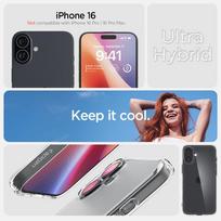 iphone telefonai - Spigen Ultra Hybrid iPhone 16 frost clear ACS08199 - 3 nuotrauka