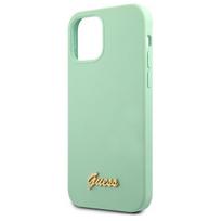 iphone 12 pro max deklai - Guess Metal Logo Script iPhone 12 Pro Max, apple iphone 12 pro max, žalia - 4 nuotrauka