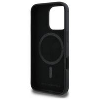 apple iphone 3 telefonas - Karl Lagerfeld Liquid Silicone Double Heads MagSafe Case for iPhone 16 Pro Black - 3 nuotrauka