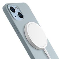 iphone 14 silikoninis deklas - 3MK "Hardy Silicone MagCase iPhone 14 Plus" Sierra Blue - 4 nuotrauka