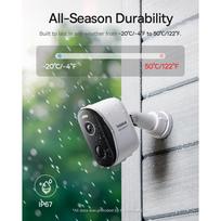 baseus n1 - Baseus Security N1 Plus 2K Lauko Kamera 4-Kamerų Rinkinys Baltas (White) - 2 nuotrauka