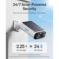 saules panele kamerai - Baseus Security S1 Lite 2K Lauko Kamera su saulės paneliu - Balta (White) - 2 nuotrauka