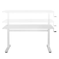 stalas 60 cm aukscio - Kompiuterio stalas reguliuojamo aukščio Ergo Office ER-401, 140 cm x 60 cm, 70 - 117 cm, balta sp. - 2 nuotrauka