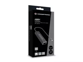 genius sw 2 1 - Adapteris AV Conceptronic CONCEPTRONIC Adapteris USB-C ->RJ45 Gigabit,2xUSB-C 2xUSB-A sw - 2 nuotrauka
