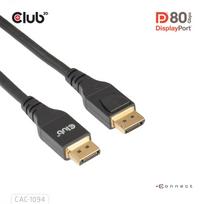 displayport 2.1 kabelis - Club 3D CAC-1094 DisplayPort 2.1 Kabelis 2m Juodas (Black) - 2 nuotrauka