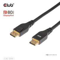 displayport 2.1 kabelis - Club 3D CAC-1094 DisplayPort 2.1 Kabelis 2m Juodas (Black) - 5 nuotrauka