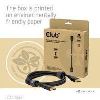 displayport 2.1 kabelis - Club 3D CAC-1094 DisplayPort 2.1 Kabelis 2m Juodas (Black) - 8 nuotrauka