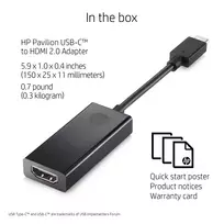 usb to hdmi adapter - HP 1WC36AA USB-C To HDMI Adapter - 3 nuotrauka