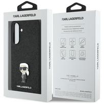 galaxy a36 5g - Karl Lagerfeld "Fixed Glitter Ikonik Logo Metal Pin Case for Samsung Galaxy A36" Juodas (Black) - 2 nuotrauka
