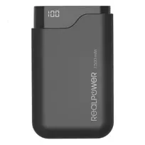 baterija 500mah - Realpower PB-7500C, 7500mAh, juodas (black) - 3 nuotrauka