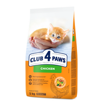 club 4 maistas - CLUB 4 PAWS Premium pilnavertis sausas maistas kačiukams su vištiena, 5 kg - 4 nuotrauka