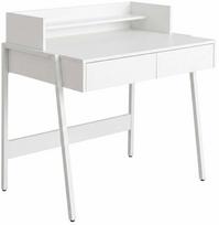 Rašomasis stalas su stalčiais Akord Furniture Factory Flux, 48 cm x 78 cm, 95 cm, balta sp.