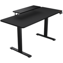 reguliuojamo aukscio rasomasis - Kompiuterinių žaidimų stalas reguliuojamo aukščio Cougar E-Star, 140 cm x 60 cm, 75 cm, juoda sp. - 1 nuotrauka