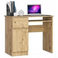 staliukas oak - Rašomasis stalas su lentyna Akord Piksel Left, 90 cm x 50 cm, 77 cm, artisan oak sp. - 1 nuotrauka