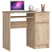 ermitazas stalai - Rašomasis stalas su spintele Akord Furniture Factory Piksel Right, 90 cm x 50 cm, 77 cm, sonoma ąžuolo sp. - 1 nuotrauka