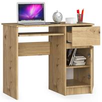 staliukas oak - Rašomasis stalas su spintele Akord Furniture Factory Piksel Right, 90 cm x 50 cm, 77 cm, artisan oak sp. - 4 nuotrauka