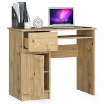 staliukas oak - Rašomasis stalas su lentyna Akord Piksel Left, 90 cm x 50 cm, 77 cm, artisan oak sp. - 4 nuotrauka