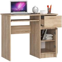 ermitazas stalai - Rašomasis stalas su spintele Akord Furniture Factory Piksel Right, 90 cm x 50 cm, 77 cm, sonoma ąžuolo sp. - 6 nuotrauka