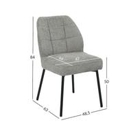 kedes valgomojo 5 - Valgomojo kėdė Home4you Zaylen, matinė, smėlio sp., 63 cm x 48.5 cm x 84 cm - 2 nuotrauka