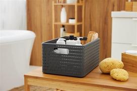 daiktai - Daiktadėžė Rotho, 28 l, pilka/antracito, 430 x 330 x 215 mm - 3 nuotrauka
