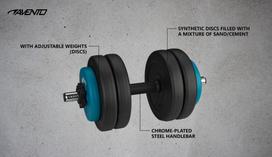 reguliuojamo svorio hanteliai - Surenkamas svarmuo Avento, 15 kg, 15 kg - 2 nuotrauka