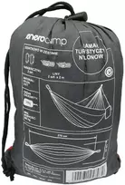 Enero Camp Turistinis Hamakas 2 Asmenims 270x140 cm Juodas (Black) Raudonas (Red)