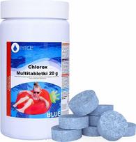 Chlorox Lėtai tirpstančios chloro tabletės baseinams 20 g, 1 kg, Mėlynos (Blue) BA0566