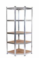 175 - 4IQ kampinė sandėliavimo lentyna, 180x70x70x40cm, 175kg - 3 nuotrauka