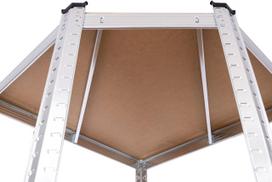 175 - 4IQ kampinė sandėliavimo lentyna, 180x70x70x40cm, 175kg - 8 nuotrauka