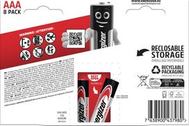 aaa baterijos - Energizer Max AAA LR03 /8 ECO baterijos - 2 nuotrauka