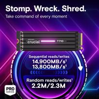 nvme 4tb - SSD Disk T710 4TB M.2 NVMe 2280 PCIe 5.0 14500/13800 radiator | CT4000T710SSD5  | 0649528945556 - 6 nuotrauka