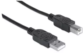 usb a type to usb b - Manhattan Cable USB to USB Black 3m - 3 nuotrauka