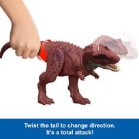 mattel jurassic world - Žaislinė figūrėlė Mattel Jurassic World Rebirth Wild Roar Aucasaurus, ruda - 7 nuotrauka