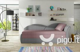 Sofa - lova NORE Aga, pilka/šviesiai ruda