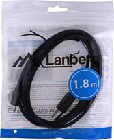 usb b c - LANBERG CA-USBA-13CC-0018-BK - 2 nuotrauka