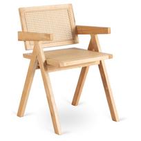 retro valgomojo kedes - Valgomojo kėdė Mebel Elite MADERA, ąžuolas/smėlio (Oak/Sand) - 6 nuotrauka