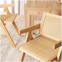 retro valgomojo kedes - Valgomojo kėdė Mebel Elite MADERA, ąžuolas/smėlio (Oak/Sand) - 7 nuotrauka