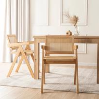 retro valgomojo kedes - Valgomojo kėdė Mebel Elite MADERA, ąžuolas/smėlio (Oak/Sand) - 9 nuotrauka