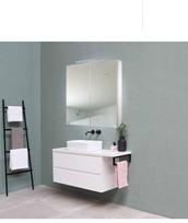 vonios spintele led - Vonios spintelė RB BATHROOM LUNA 60, 60x12x65 cm, balta - 2 nuotrauka